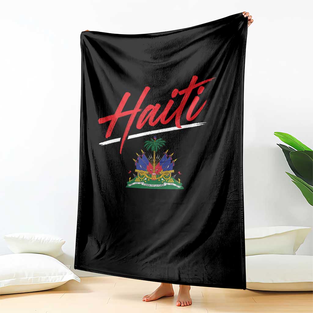 Retro Haiti Throw Blanket Haitian Gift Ayiti Roots