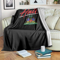 Retro Haiti Throw Blanket Haitian Gift Ayiti Roots