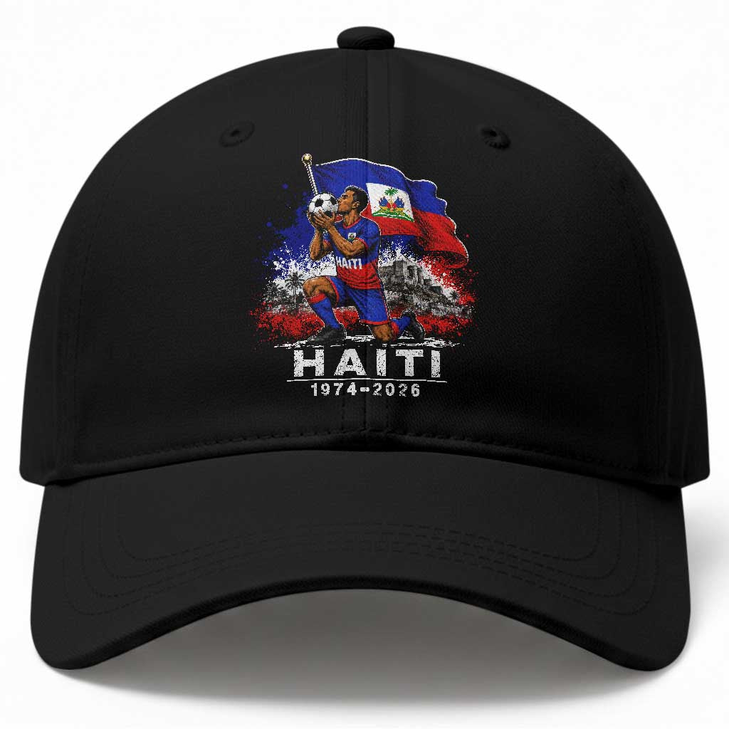 Haiti Soccer 2026 Baseball Cap Retro Vintage Watercolors Sport Haitian Flag Ayiti Lover Football Fan