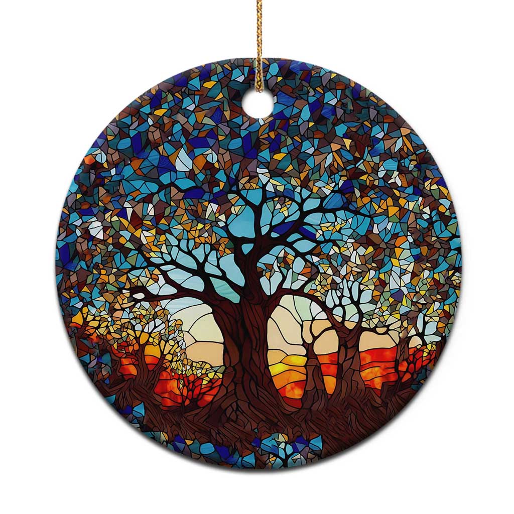 Touber Tree of Life Christmas Ornament Stained Glass Xmas Holiday Present Idea - Wonder Print Shop