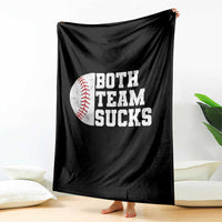 Funny Baseball Throw Blanket Both Teams Sucks Meme