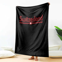 Switzerland Fan Retro Vintage Flag Throw Blanket