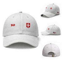Switzerland Baseball Cap Vintage Retro Swiss Flag
