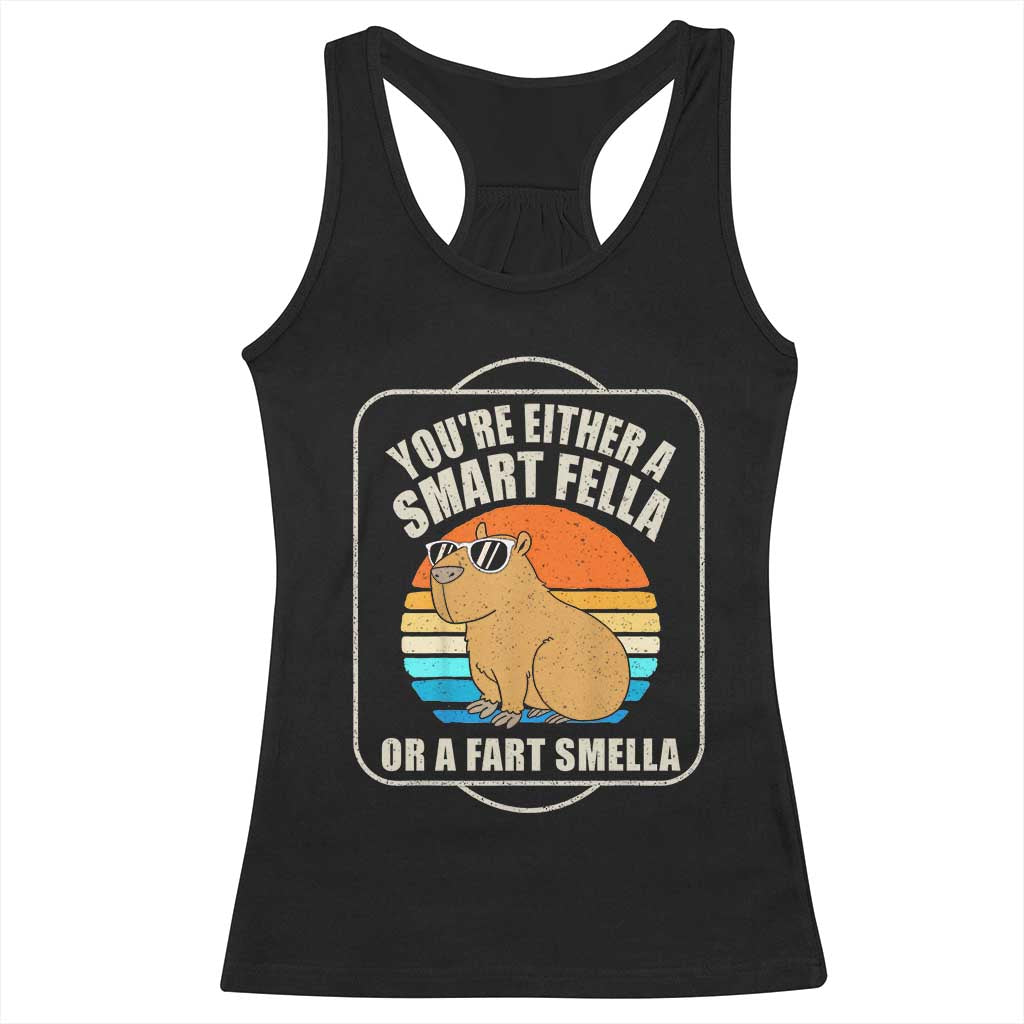 Funny Capybara Racerback Tank Top Vintage Retro Rodent Dont Be Worry Be Capy