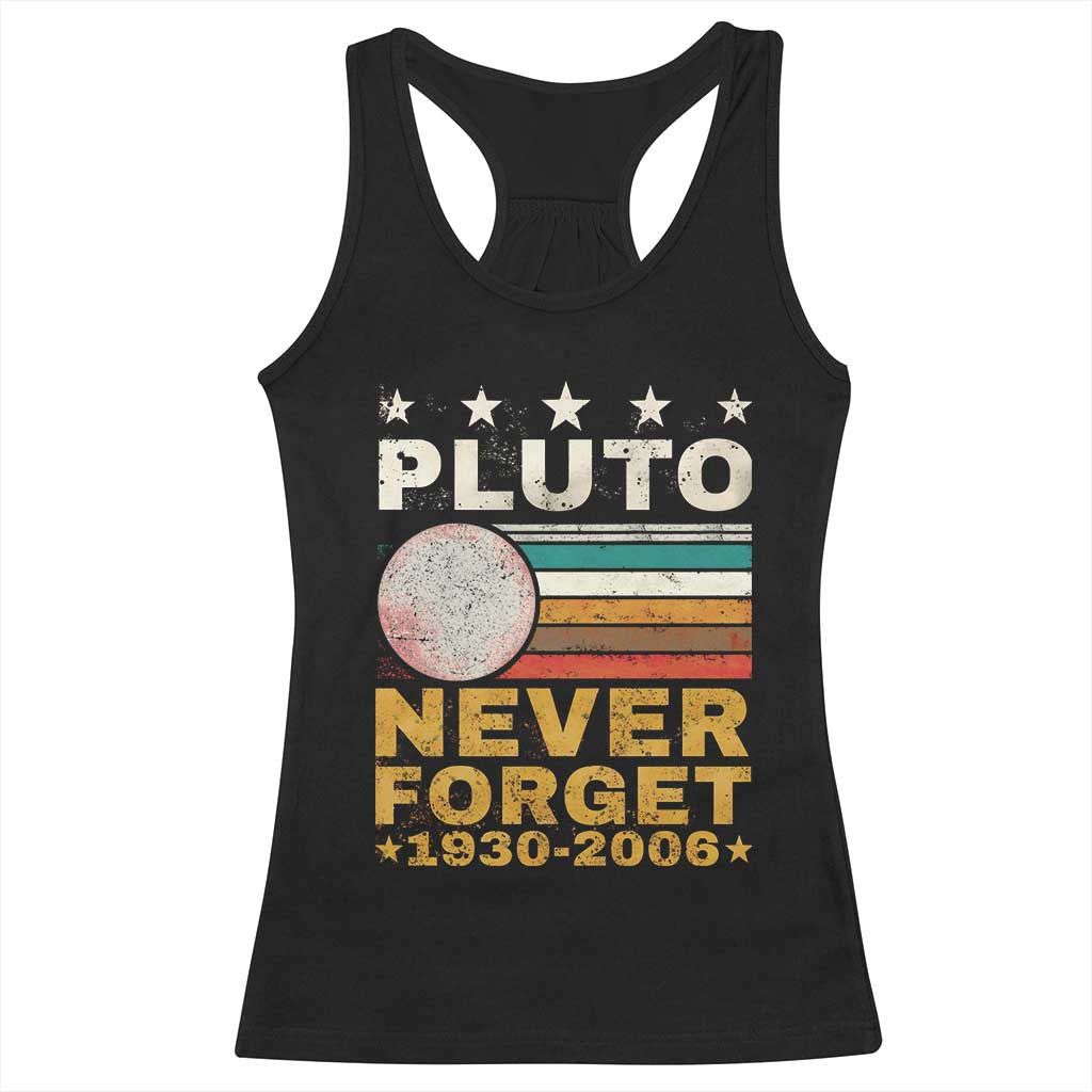 Never Forget Pluto Racerback Tank Top Retro Style Funny Space Science 1930-2006