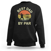 Black crewneck sweatshirt with “Best Dad by PAR” disc golf graphic on front