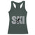 Cool Distressed Skiing Racerback Tank Top for Skiers