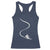 Skiing Racerback Tank Top Skier With Tracks In Deep Powder Snow Freeride Gift