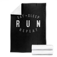 Eat Sleep Run Repeat Throw Blanket Marathon Runner
