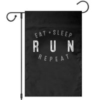 Eat Sleep Run Repeat Garden Flag Marathon Runner