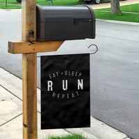 Eat Sleep Run Repeat Garden Flag Marathon Runner