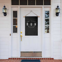 Eat Sleep Run Repeat Garden Flag Marathon Runner