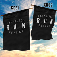 Eat Sleep Run Repeat Garden Flag Marathon Runner