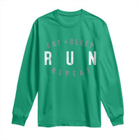 Eat Sleep Run Repeat Long Sleeve Shirt Marathon Runner