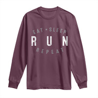 Eat Sleep Run Repeat Long Sleeve Shirt Marathon Runner