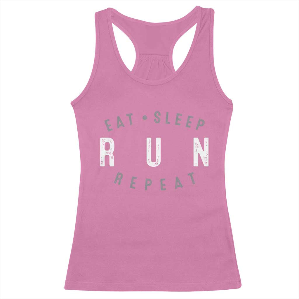 Eat Sleep Run Repeat Racerback Tank Top Marathon Runner