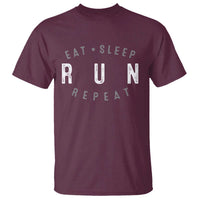 Eat Sleep Run Repeat T Shirt Marathon Runner