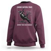 Crows Before Bros Support Your Local Murder Sweatshirt Funny Crow Lovers - Wonder Print Shop
