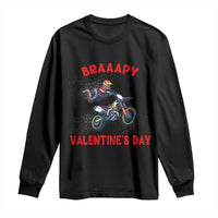 Black long-sleeve motocross T-shirt with rider graphic and “Valentine’s Day” text