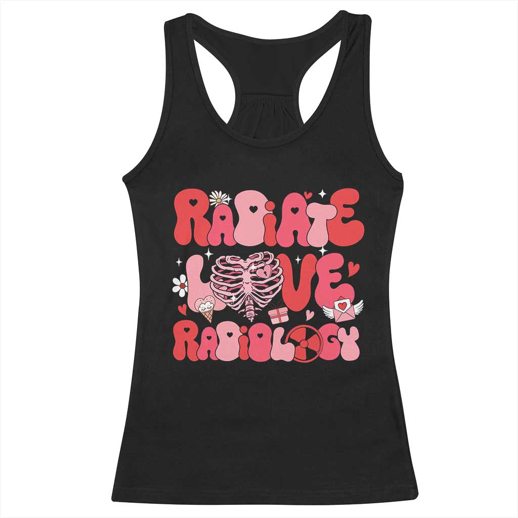 Rad Tech Nurse Valentine's Day Racerback Tank Top X-Ray Ultrasound MRI CT Mammography Technologist Vday Gift