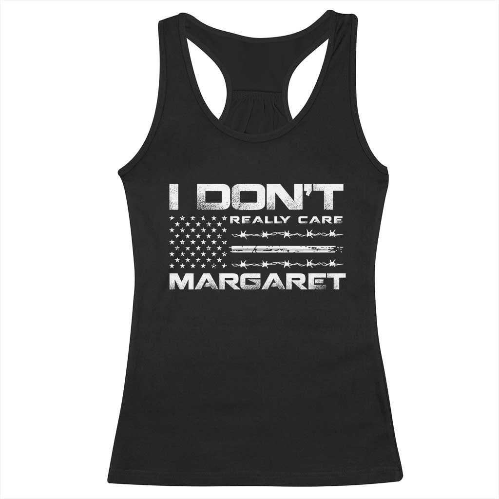 I Don't Really Care Margaret VP Jd Vance Racerback Tank Top American Flag