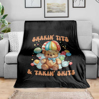 Shakin' Tits and Takin' Shits Throw Blanket Naughty Funny Inappropriate - Wonder Print Shop