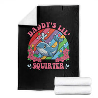 Funny Daddy's Lil Squirter Inappropriate Embarrassing Throw Blanket - Wonder Print Shop