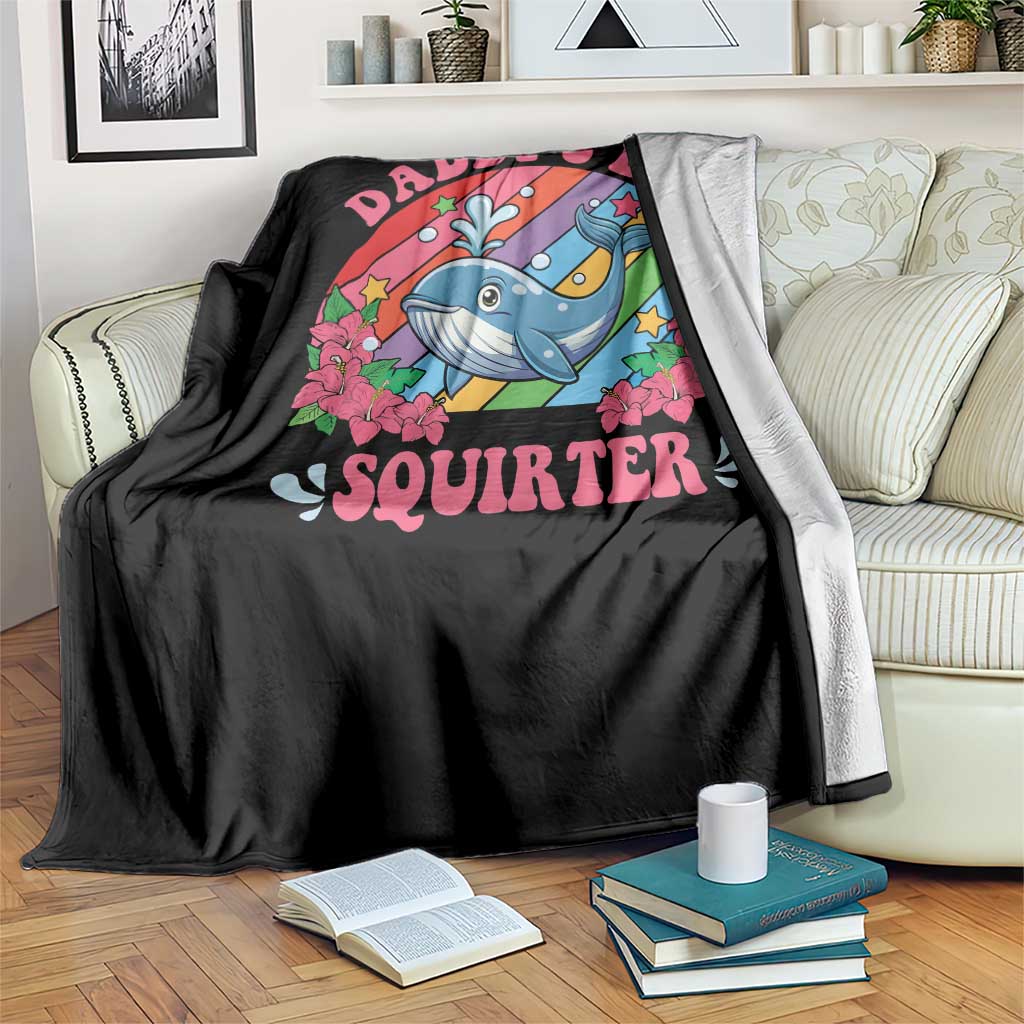 Funny Daddy's Lil Squirter Inappropriate Embarrassing Throw Blanket - Wonder Print Shop