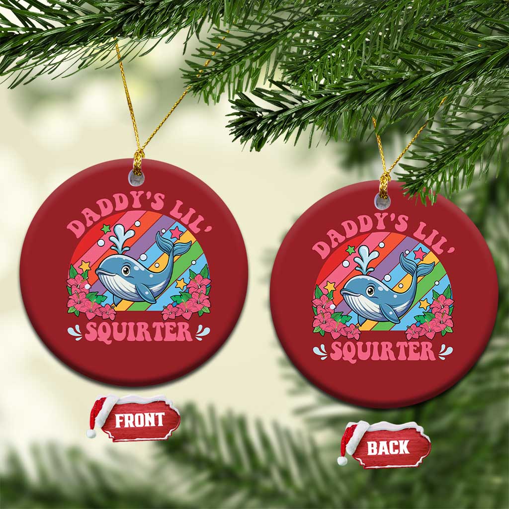 Funny Daddy's Lil Squirter Inappropriate Embarrassing Christmas Ornament - Wonder Print Shop