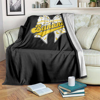 Bananas Coquette Bow Throw Blanket Retro Throwback Popular Fruit Humor Banana Classic