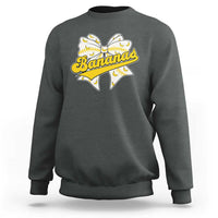 Bananas Coquette Bow Sweatshirt Retro Throwback Popular Fruit Humor Banana Classic