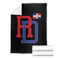 Dominican Republic Throw Blanket Distressed RD Flag Dominican Pride