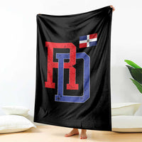 Dominican Republic Throw Blanket Distressed RD Flag Dominican Pride
