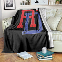 Dominican Republic Throw Blanket Distressed RD Flag Dominican Pride