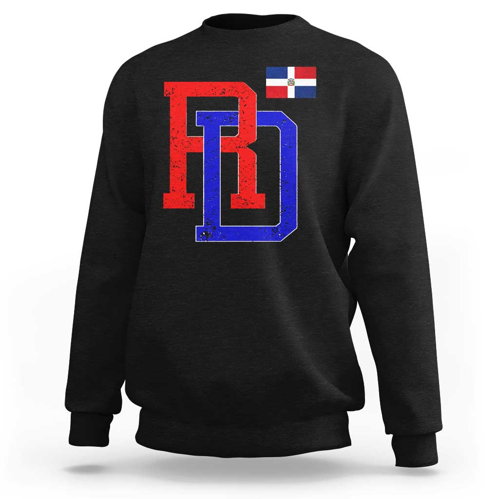 Dominican Republic Sweatshirt Distressed RD Flag Dominican Pride