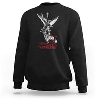 Saint Michael The Archangel Defeating Satan Sweatshirt