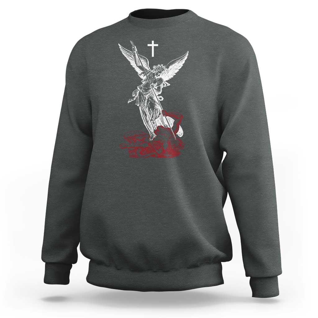Saint Michael The Archangel Defeating Satan Sweatshirt