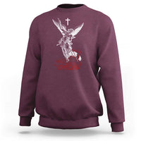 Saint Michael The Archangel Defeating Satan Sweatshirt