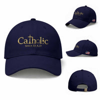 Catholic Since 33 AD Baseball Cap Christianity Crucifix Jesus Eucharist