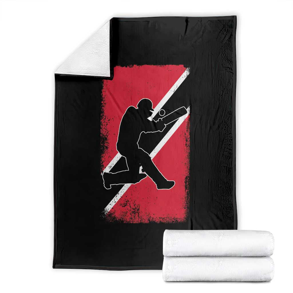 Trinidad and Tobago Cricket Throw Blanket Retro Vintage Sport Trini Trinidadian Flag Cricket Fan
