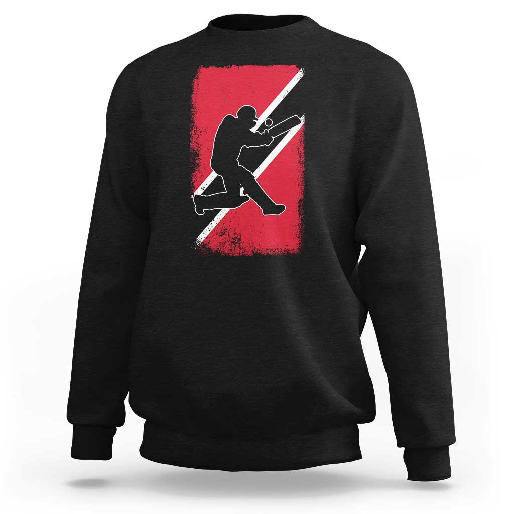 Trinidad and Tobago Cricket Sweatshirt Retro Vintage Sport Trini Trinidadian Flag Cricket Fan