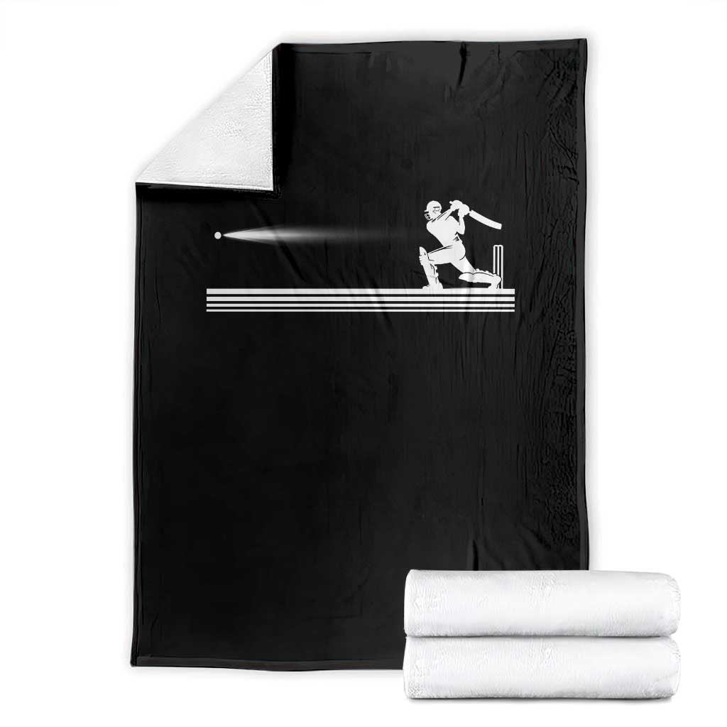 Cricket Player Throw Blanket Powerful Batsman Shot Cricket Gifts