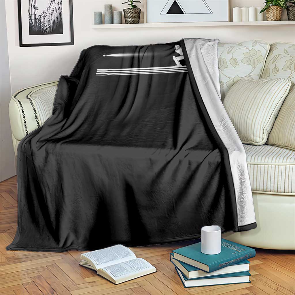 Cricket Player Throw Blanket Powerful Batsman Shot Cricket Gifts