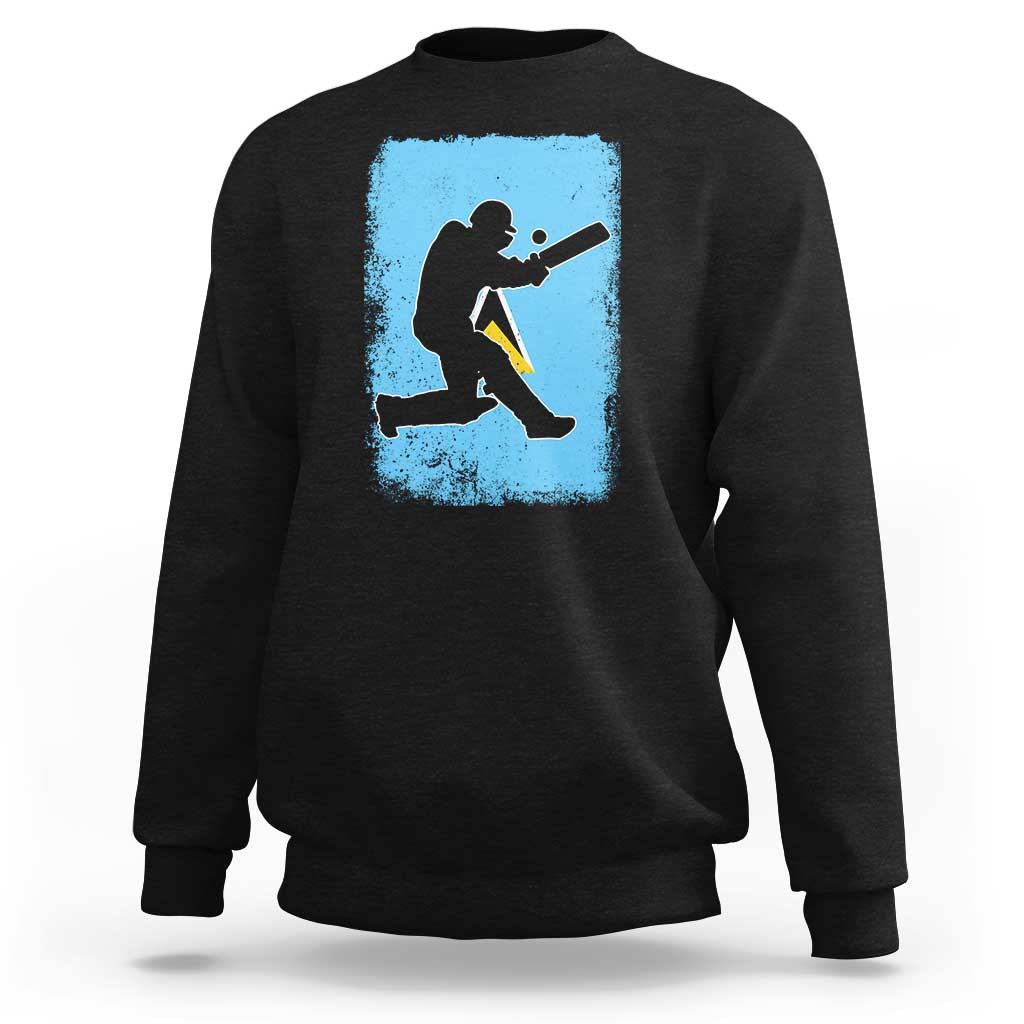 Saint Lucia Cricket Sweatshirt Retro Vintage Sport Saint Lucian Flag West Indies Cricket Fan