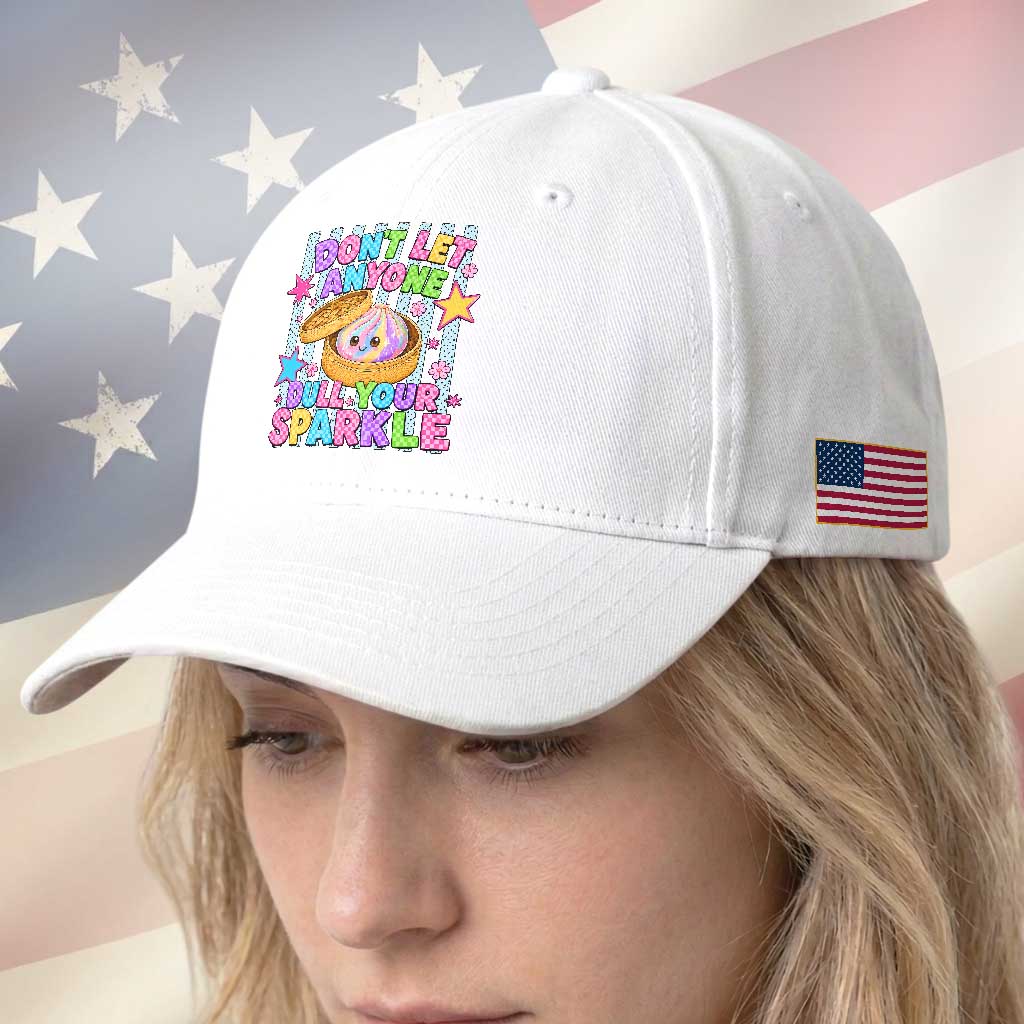 Squishy Lovers Baseball Cap Dont Let Anyone Dull Your Sparkle Cute Rainbow Dumpling Graphic