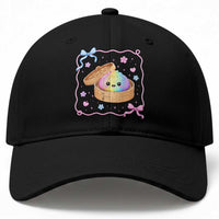 Squishy Lovers Baseball Cap Cute Dumpling Graphic Coquette Bow Girls