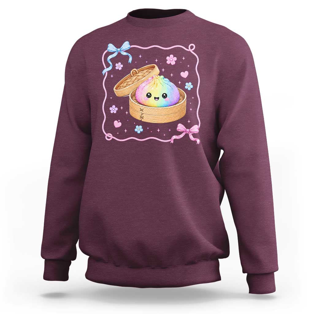 Squishy Lovers Sweatshirt Cute Dumpling Graphic Coquette Bow Girls