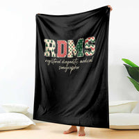 Sonographer Christmas Throw Blanket RDMS Ultrasound Tech Technologist Gift - Wonder Print Shop