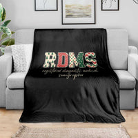Sonographer Christmas Throw Blanket RDMS Ultrasound Tech Technologist Gift - Wonder Print Shop