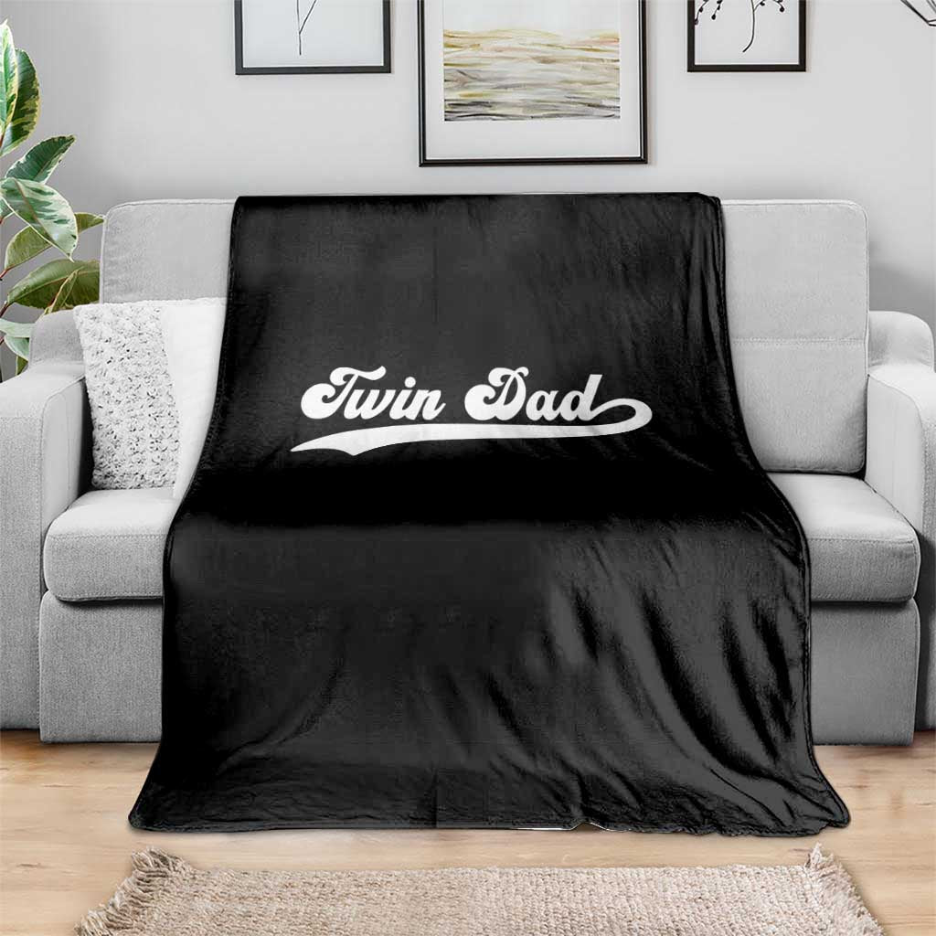 Twin Dad Throw Blanket Vintage Retro Style Fathers Day Presents - Wonder Print Shop